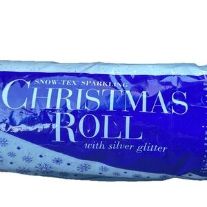 Vintage Christmas Roll snow- Tex With Glitter 36" x 8'tabletop Mantle Backdrop‎